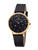 The genuine leather bracelet is black in color with a midnight blue dial face and an all-powder star design.