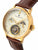 Open heart design at 6 o'clock to see the tourbillon movement with stick numbers and dauphine-shaped hands. 